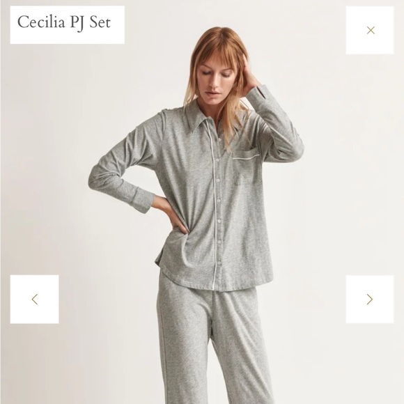 New Skin Pima Cotton Lounge wear L long pants blue with pockets & short sleeve
